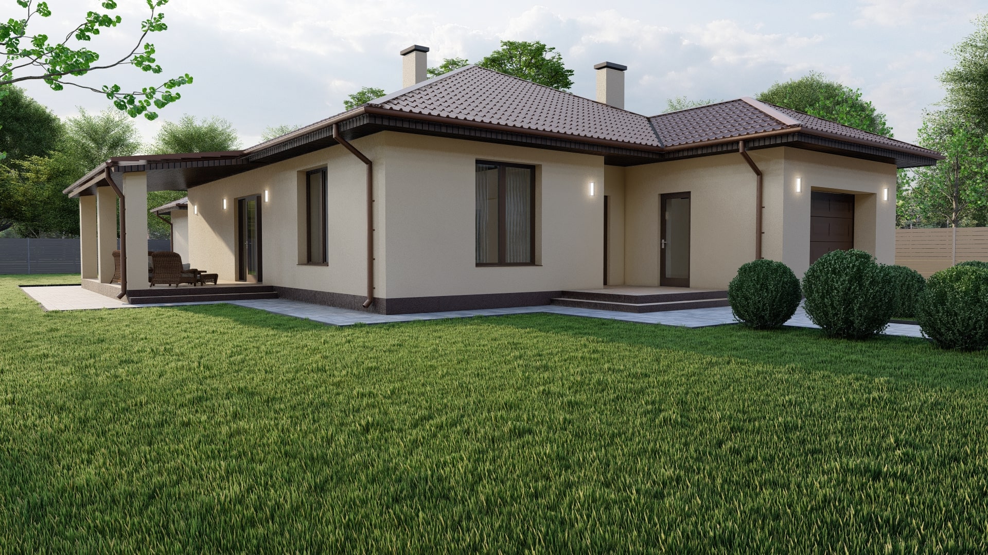 Узаконення проєкту "Затишок": Класичний одноповерховий будинок з терасою