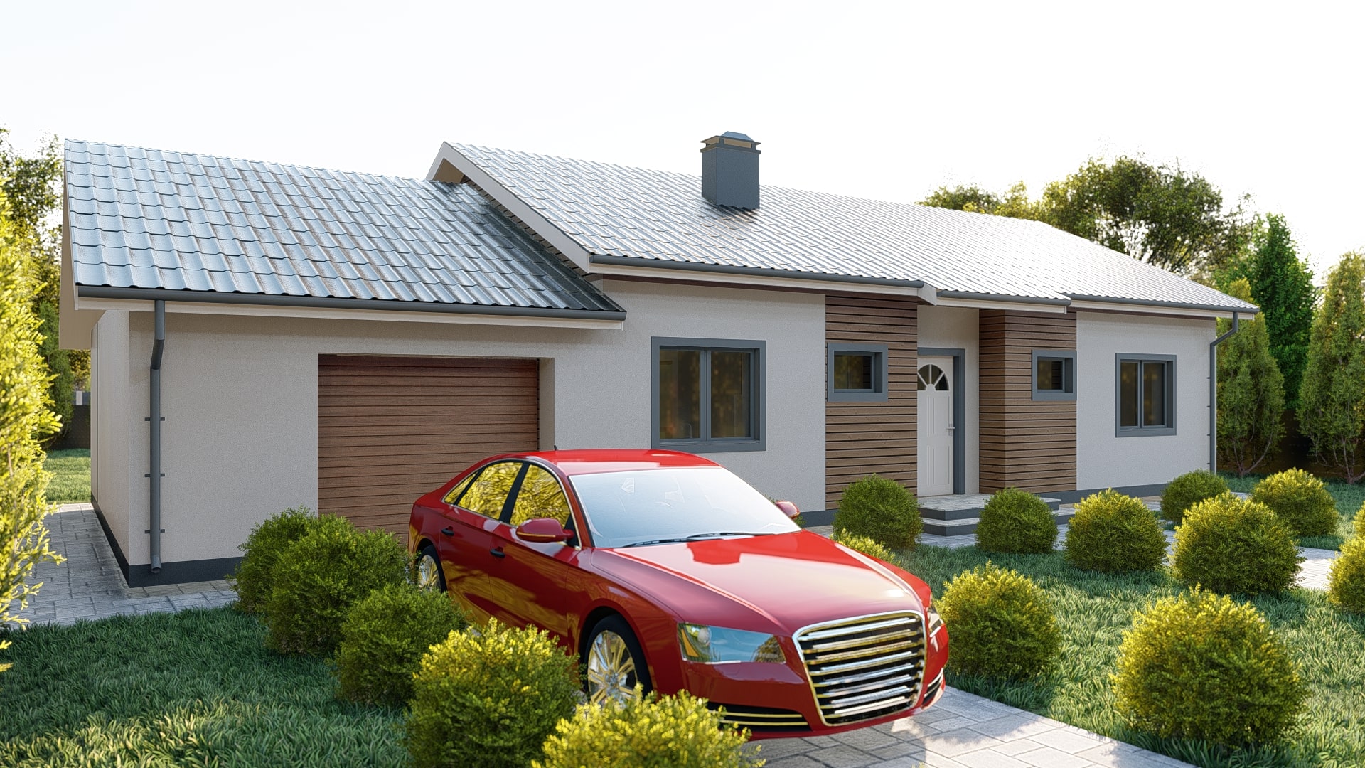 Узаконення проєкту "Комфорт": Одноповерховий будинок з гаражем